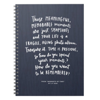 Those Meaningful Memorable Moments Notebook Blue