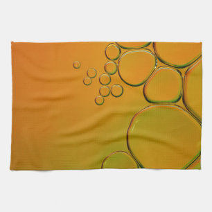 those orange bubbles tea towel