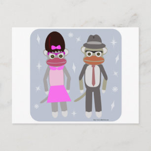 Those Swingin Sock Monkeys Postcard