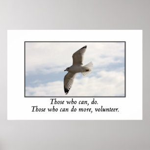 Those who can do more volunteer poster