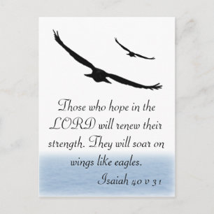Those who hope in the LORD ...   Postcard