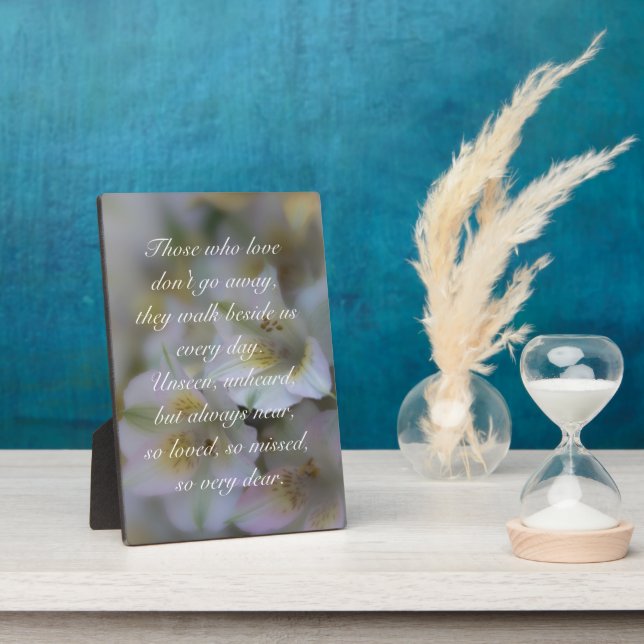 Those Who Love Don't Go Away Poem Plaque (Side)