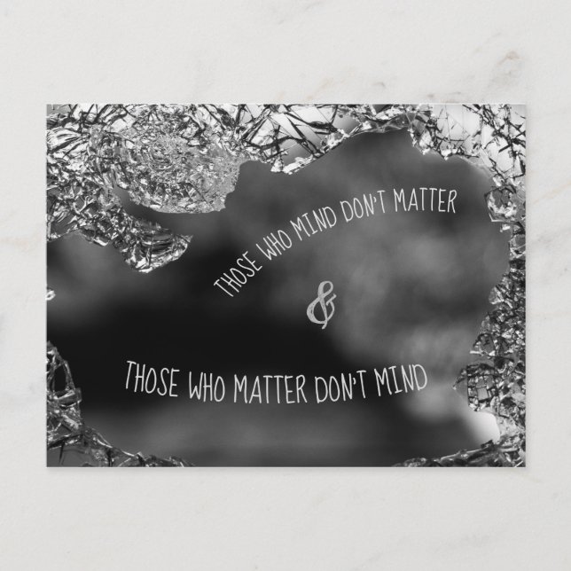 Those who mind postcard (Front)