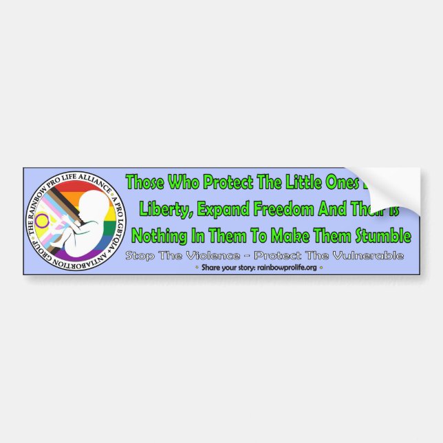 Those Who Protect The Little Ones Bumper Sticker (Front)