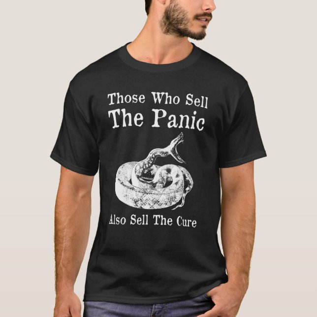 Those Who Sell The Panic Also sell The Cure Anti G T-Shirt (Front)