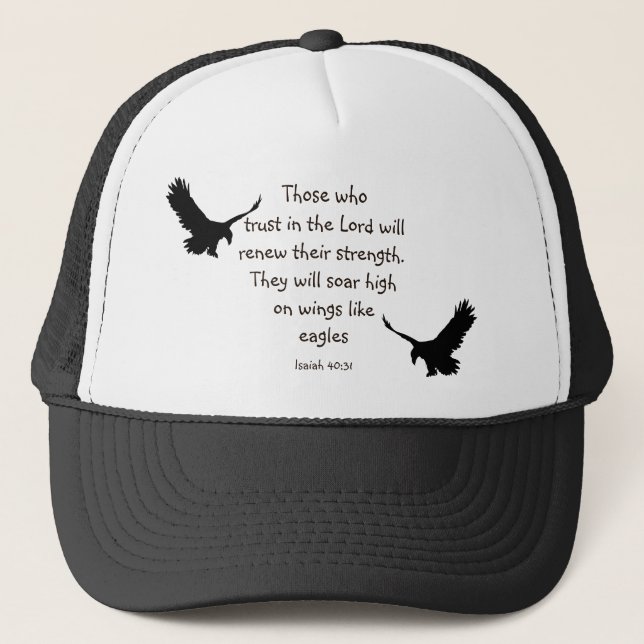 Those who trust in the Lord Scripture Inspiration Trucker Hat (Front)