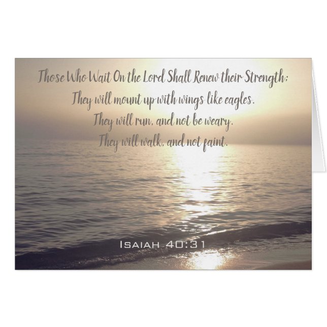 Those Who Wait On the Lord Renew Their Strength (Front Horizontal)