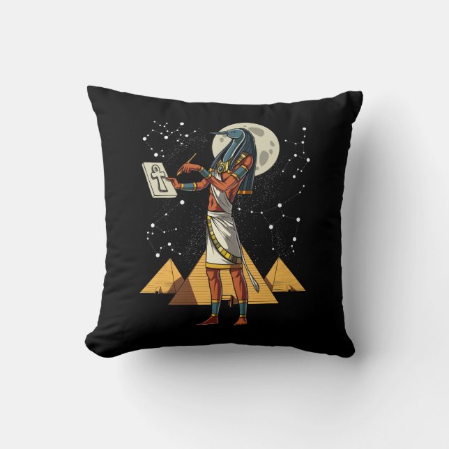 Thoth Egyptian God Ancient Pyramids Mythology Cushion (Front)