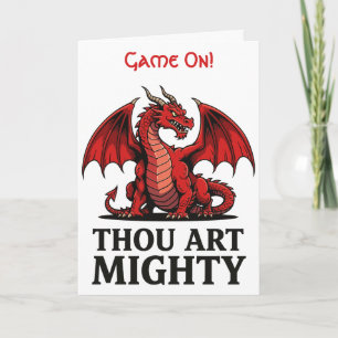Thou Art Mighty Red Dragon Card