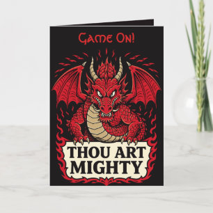 Thou Art Mighty Red Dragon Proclamation Card