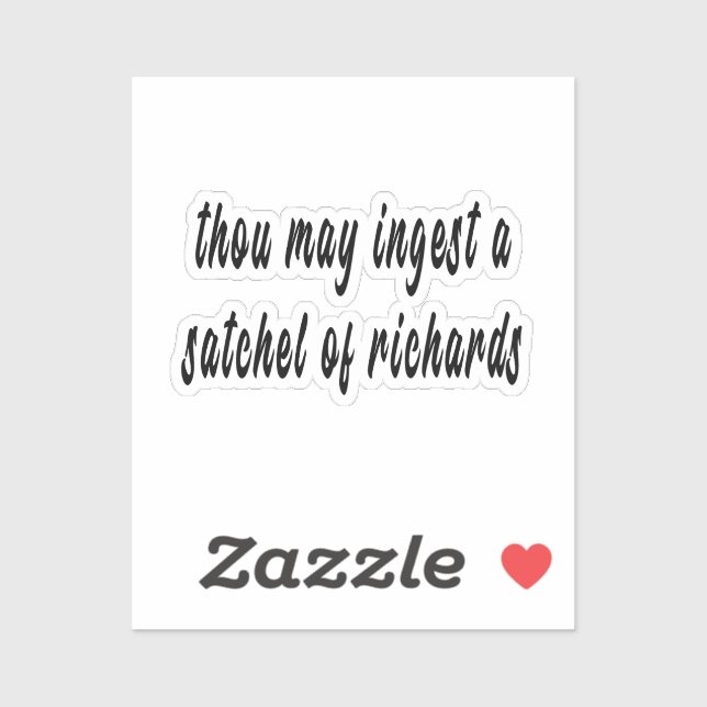 Thou may ingest a satchel of Richard’s vinyl stick (Sheet)