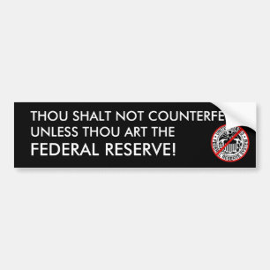 Thou shalt not counterfeit! bumper sticker