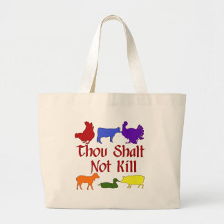 Thou Shalt Not Kill Large Tote Bag