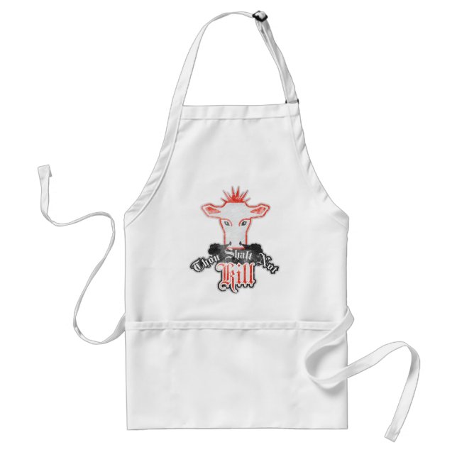 Thou Shalt Not Kill Vegan Standard Apron (Front)