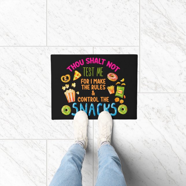 Thou Shalt Not Test Me For I Make The Rules  Doormat (Indoor)