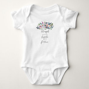 Though She Be But Little She Is Fierce Baby Bodysuit