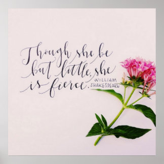 "Though she be but little, she is fierce." Poster