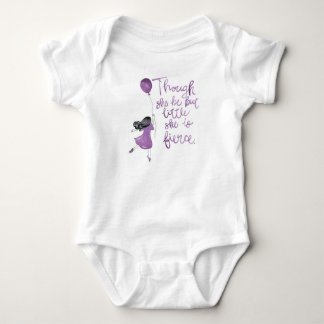 Though She Be But Little She is Fierce Singlet Baby Bodysuit