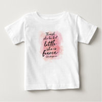 Though she be but little watercolor kids T-shirt