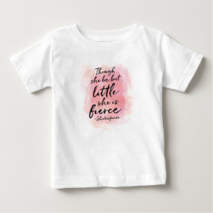 Though she be but little watercolor kids T-shirt
