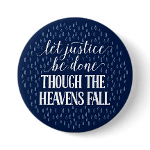 Though the Heavens Fall Navy Button
