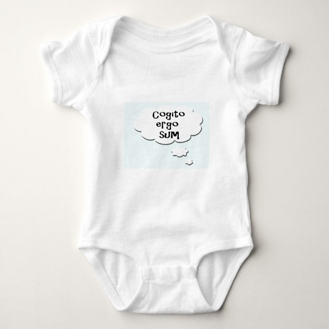 Thought bubble - Cogito ergo sum - I think there f Baby Bodysuit (Front)