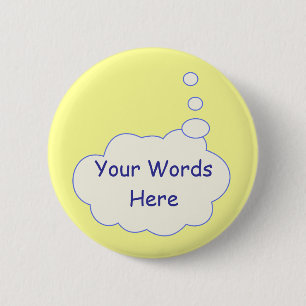 Thought Bubble Template 6 Cm Round Badge