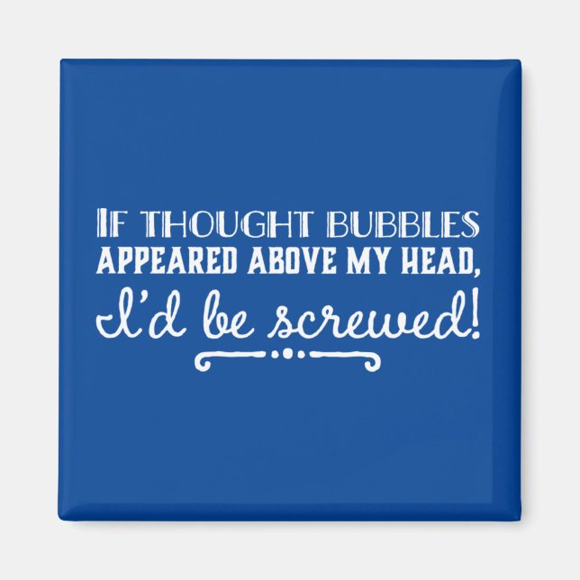 Thought bubbles magnet (Front)