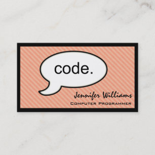 Thought Cloud Code Programmer Business Card
