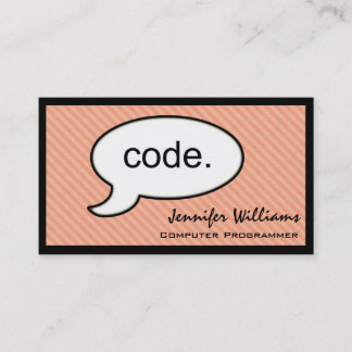 Thought Cloud Code Programmer Business Card