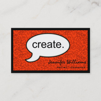 Thought Cloud Create Artist Business Card