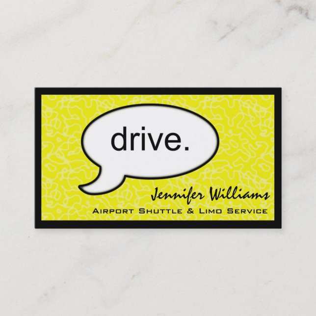 Thought Cloud Drive Limo Business Card (Front)