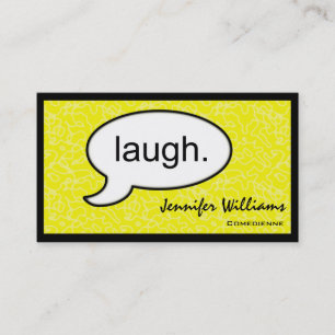 Thought Cloud Laugh Comedian Business Card
