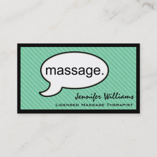 Thought Cloud Massage Therapist Business Card