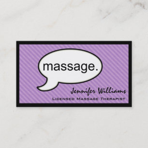 Thought Cloud Massage Therapist Business Card