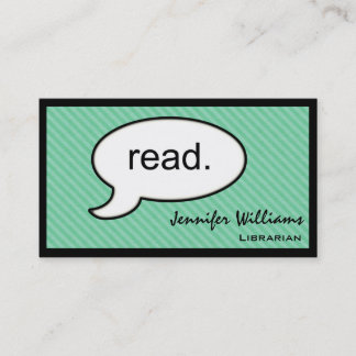 Thought Cloud Read Librarian Business Card