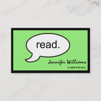 Thought Cloud Read Librarian Business Card