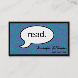 Thought Cloud Read Librarian Business Card