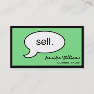 Thought Cloud Sell Salesman Business Card