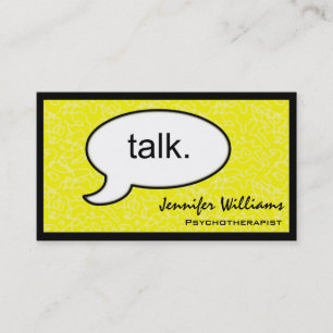 Thought Cloud Talk Psychotherapist Business Card