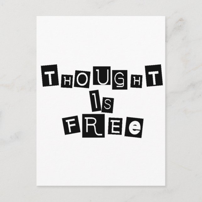 Thought is free postcard (Front)