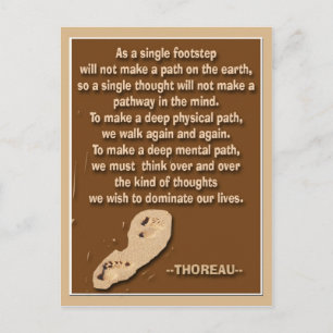 Thought provoking quote by Thoreau Postcard