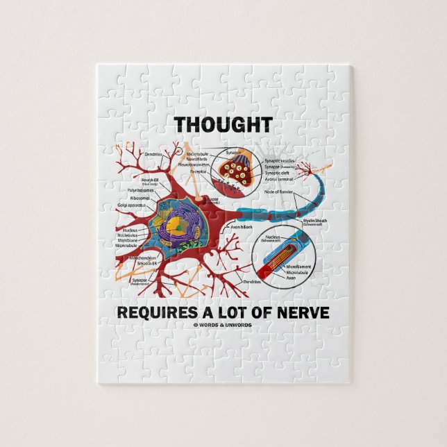 Thought Requires A Lot Of Nerve (Neuron / Synapse) Jigsaw Puzzle (Vertical)