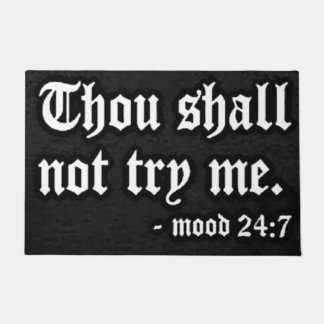 THOUGHT SHALL NOT TRY ME DOORMAT