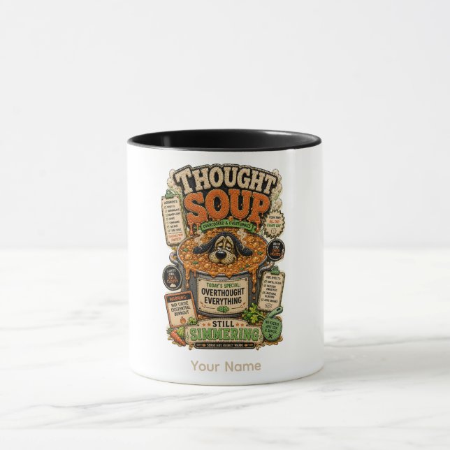 Thought Soup Personalised Funny Office T-Shirt Tri Mug (Center)