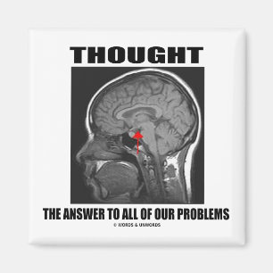 Thought The Answer To All Of Our Problems (Brain) Magnet
