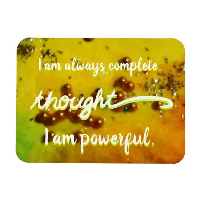 "Thought" Yellow Power Chakra Words Magnet (Horizontal)