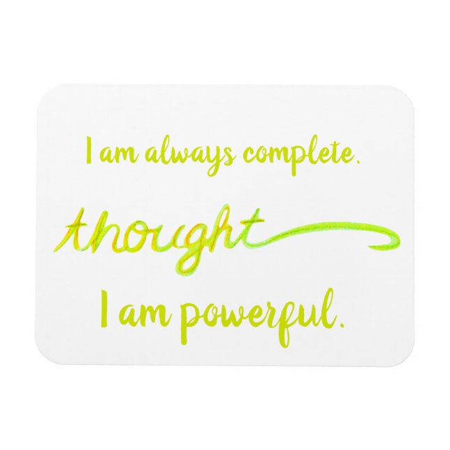 "Thought" Yellow Power Chakra Words Magnet (Horizontal)