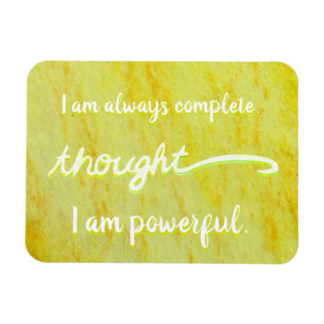 "Thought" Yellow Power Chakra Words Magnets (Horizontal)