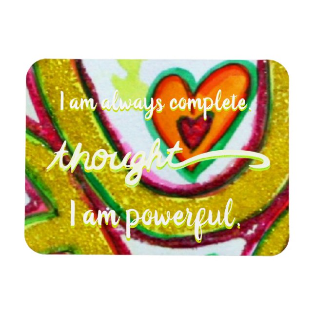 "Thought" Yellow Power Chakra Words Magnets (Horizontal)